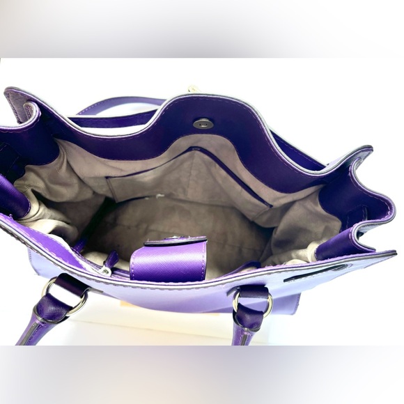 🔅MICHAEL KORS • Purple • LARGE HAMILTON LOCK & KEY HANDBAG 🔅 - Picture 3 of 4